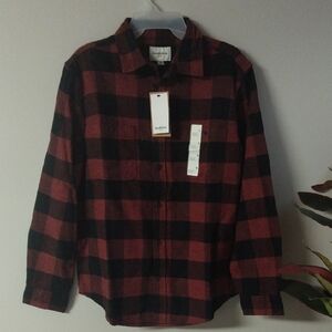 Goodfellow & Co Men's Checkered Shirt in Red and Black